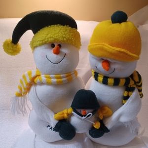 GREEN BAY PACKERS PLUSH SNOWMEN FAMILY OF 3 FANS